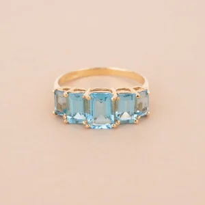 Bague Vintage Jarretière Topazes