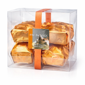 Boîte transparente de 6 marrons glacés – Confiserie premium | Ets Dupleix