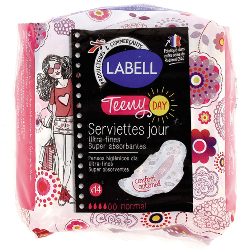 LABELL Teeny Day – Serviettes Hygiéniques Ultra-Fines Jour Normal (x14) – Image 2