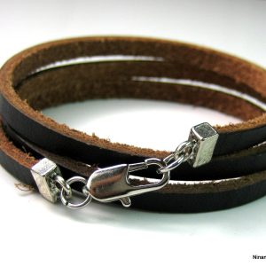 Bracelet wrap cuir 3 tours