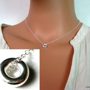 Collier donut Argent 925 massif