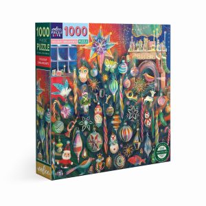 Puzzle 1000 pièces Eeboo – Holiday Ornaments