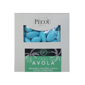 Dragées amandes Avola extra turquoise 1Kg Pécou