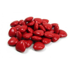 Mini cœurs au chocolat 70% rouge 1kg Pécou