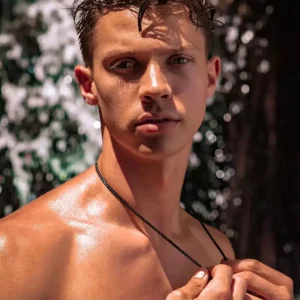 Chaine homme noire maille gourmette acier inoxydable