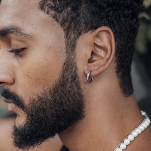 Boucle d&rsquo;Oreille Creole Homme Acier Inoxydable ou Argent 925 16mm