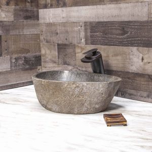 Vasque lave-main en pierre de rivière naturelle 25 cm / 35 cm / 40 cm / 50 cm